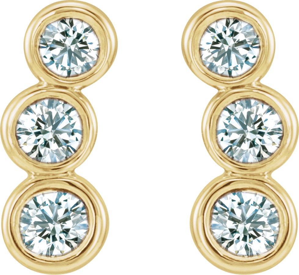 50736561 14K Yellow 1/2 CTW Natural Diamond Ear Climbers - 86701
