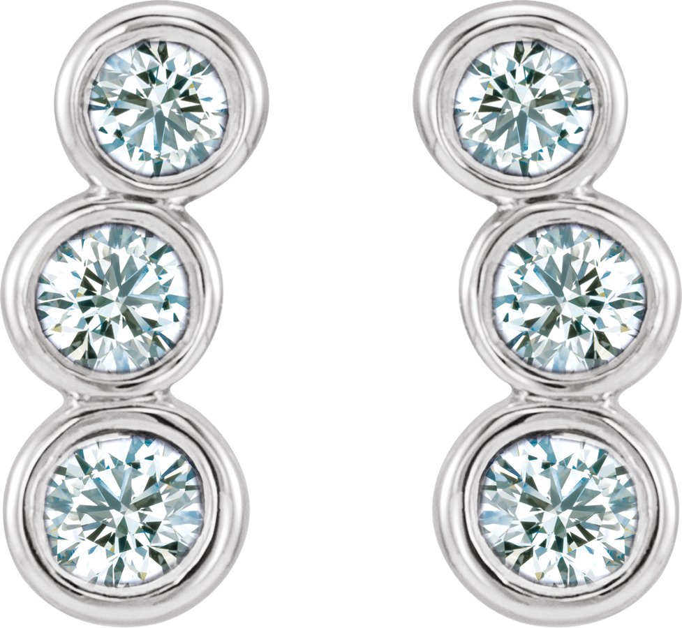 50736564 Platinum 1/2 CTW Natural Diamond Ear Climbers - 86701