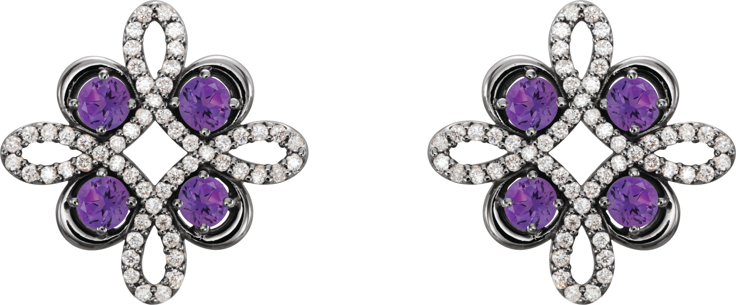 58991737 14K White Natural Alexandrite & 1/4 CTW Natural Diamond Earrings - 86367