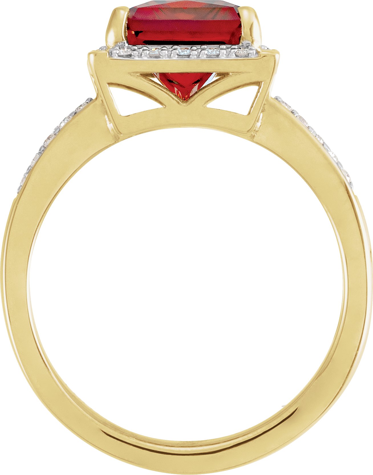 67281709 14K Yellow Natural Madeira Citrine & 1/5 CTW Natural Diamond Ring - 66863