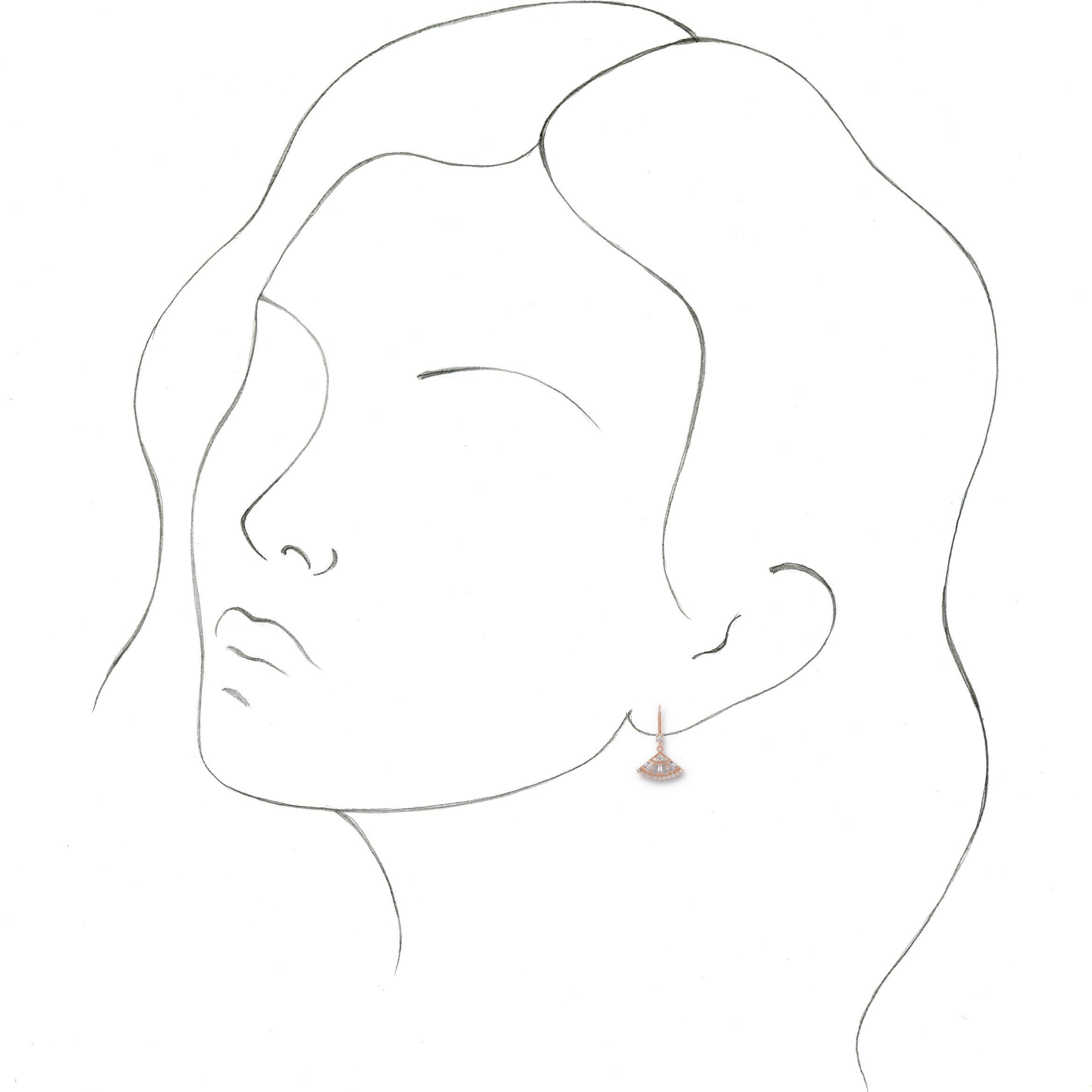 74512492 14K Rose 3/4 CTW Natural Diamond Fan Earrings - 86963