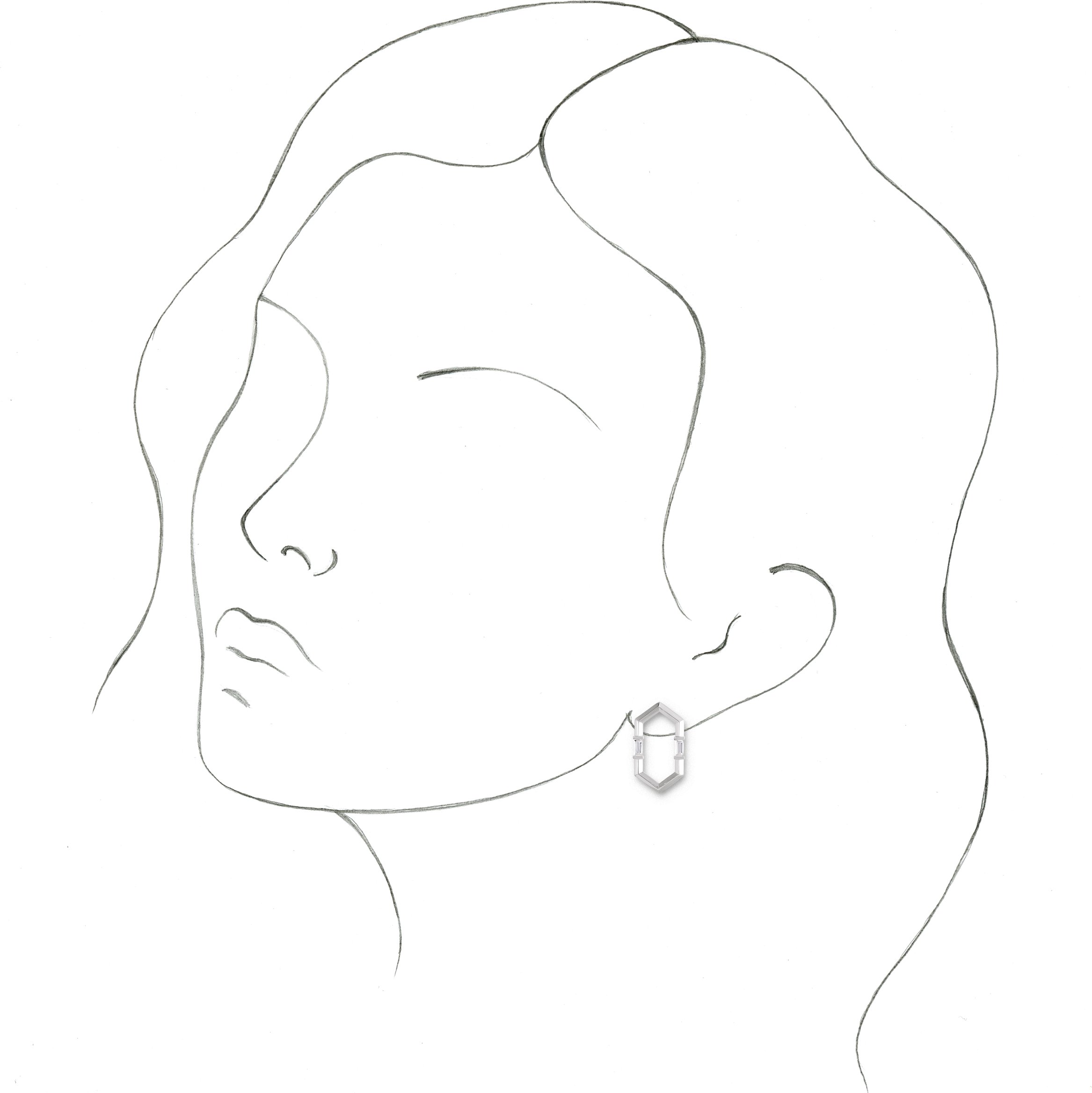 74539448 14K White 1/3 CTW Natural Diamond Geometric Earrings - 87075