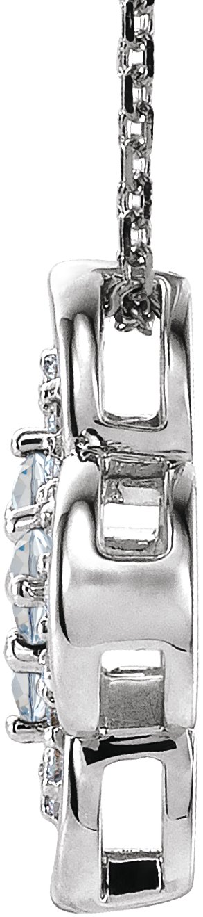 84975369 Platinum 1/3 CTW Natural Diamond Clover 18" Necklace - 86369