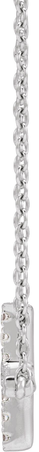94255225 14K White 1/6 CTW Lab-Grown Diamond Sideways Cross Necklace - R50009