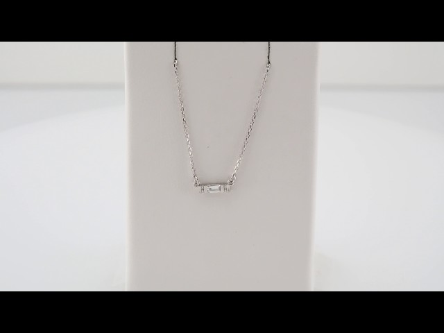 sddefault 14K White 1/10 CTW Natural Diamond Bar 16-18" Necklace - 86729