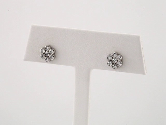 sddefault Platinum 1/4 CTW Natural Diamond Cluster Earrings - 86462