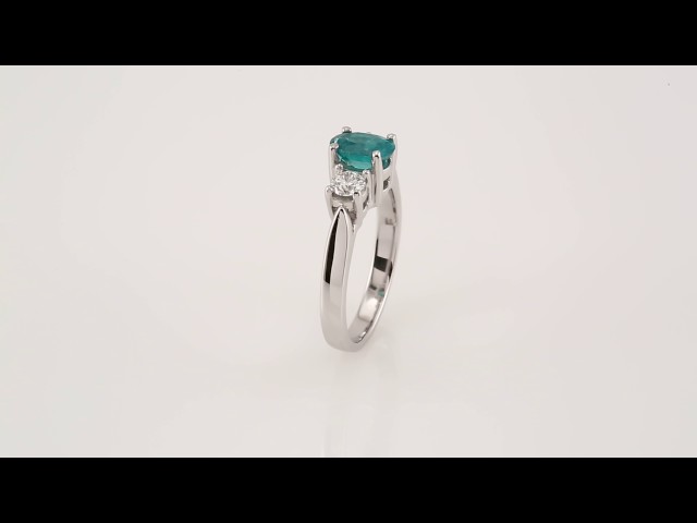 sddefault Platinum Natural Emerald & 3/8 CTW Natural Diamond Ring - 61467
