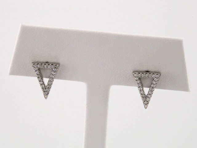 sddefault Platinum 1/4 CTW Natural Diamond Triangle Earrings - 86375