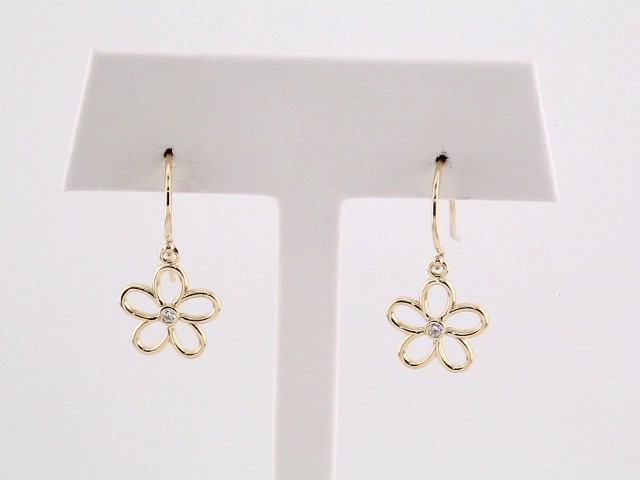 sddefault 14K Yellow .06 CTW Natural Diamond Flower Earrings - 85451