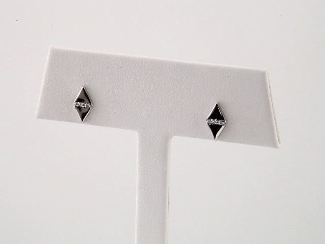 sddefault Platinum .025 CTW Natural Diamond Geometric Earrings - 86489