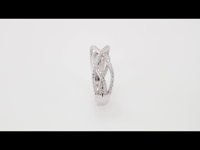 sddefault 14K White 1/2 CTW Natural Diamond Criss-Cross Ring - 652974