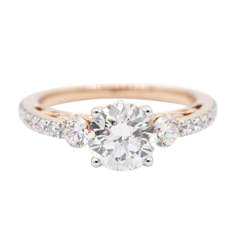 21080455 (2)-newline Vintage Engagement Ring, Rose Gold - MIDLR60188