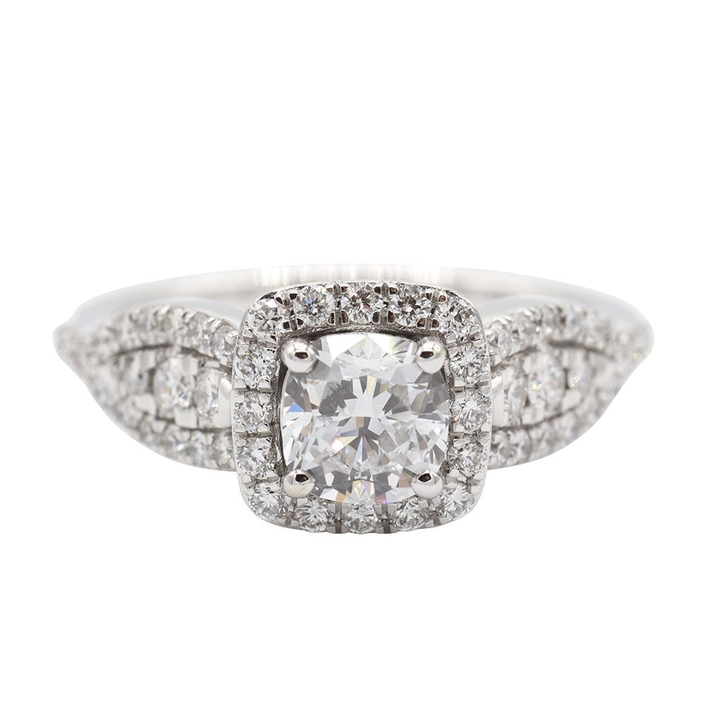 21102293 (2)-newline Halo Engagement Ring, White Gold - MIDLR60495