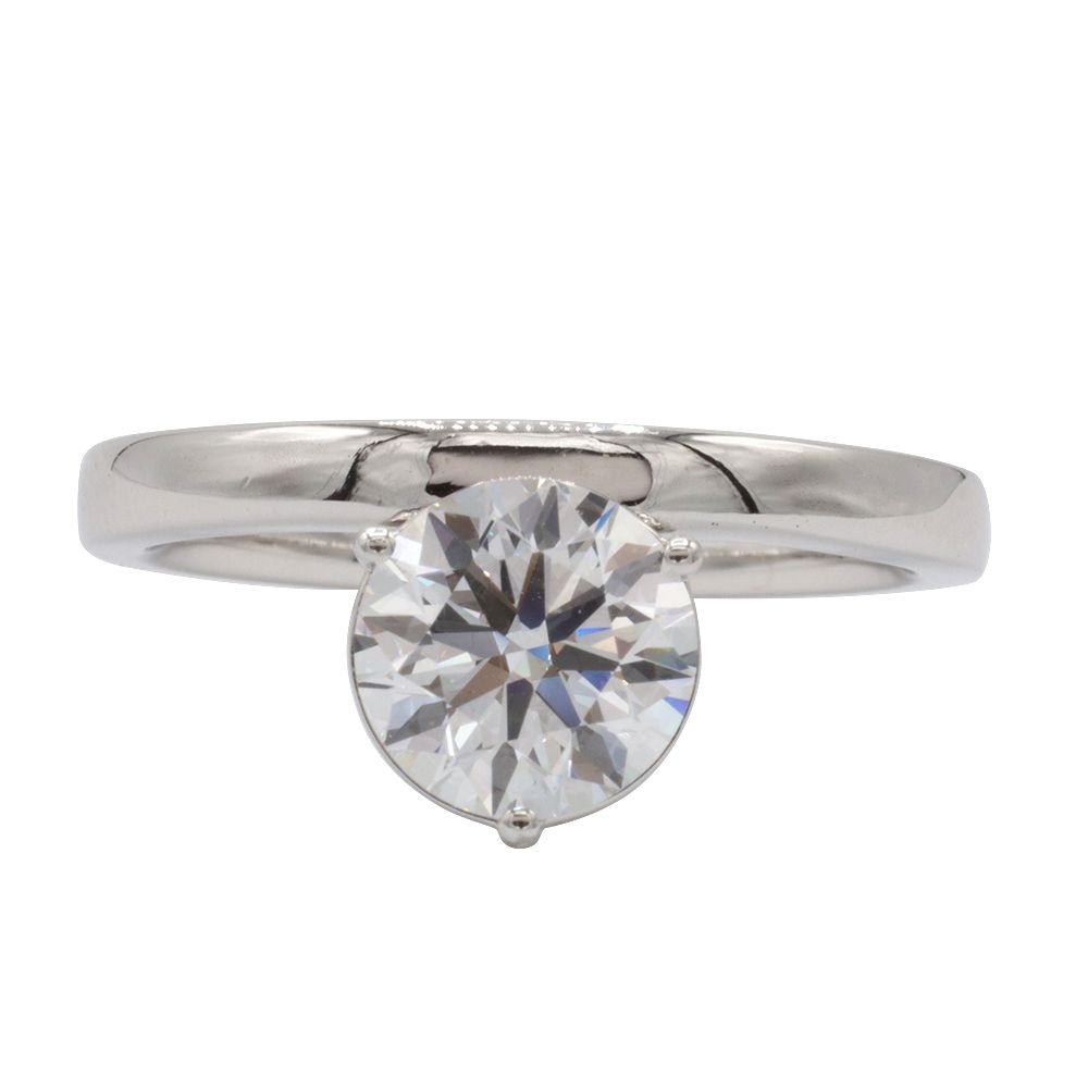 21120862 (2)-newline Solitaire Engagement Ring, White Gold - MIDLR60709