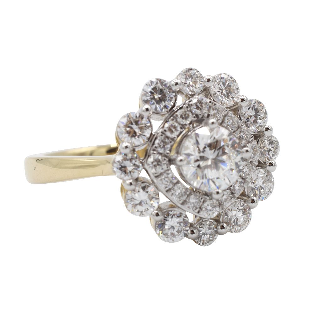 21121625 (3)-newline Diamond Fashion Ring, Yellow Gold - MIDLR60833