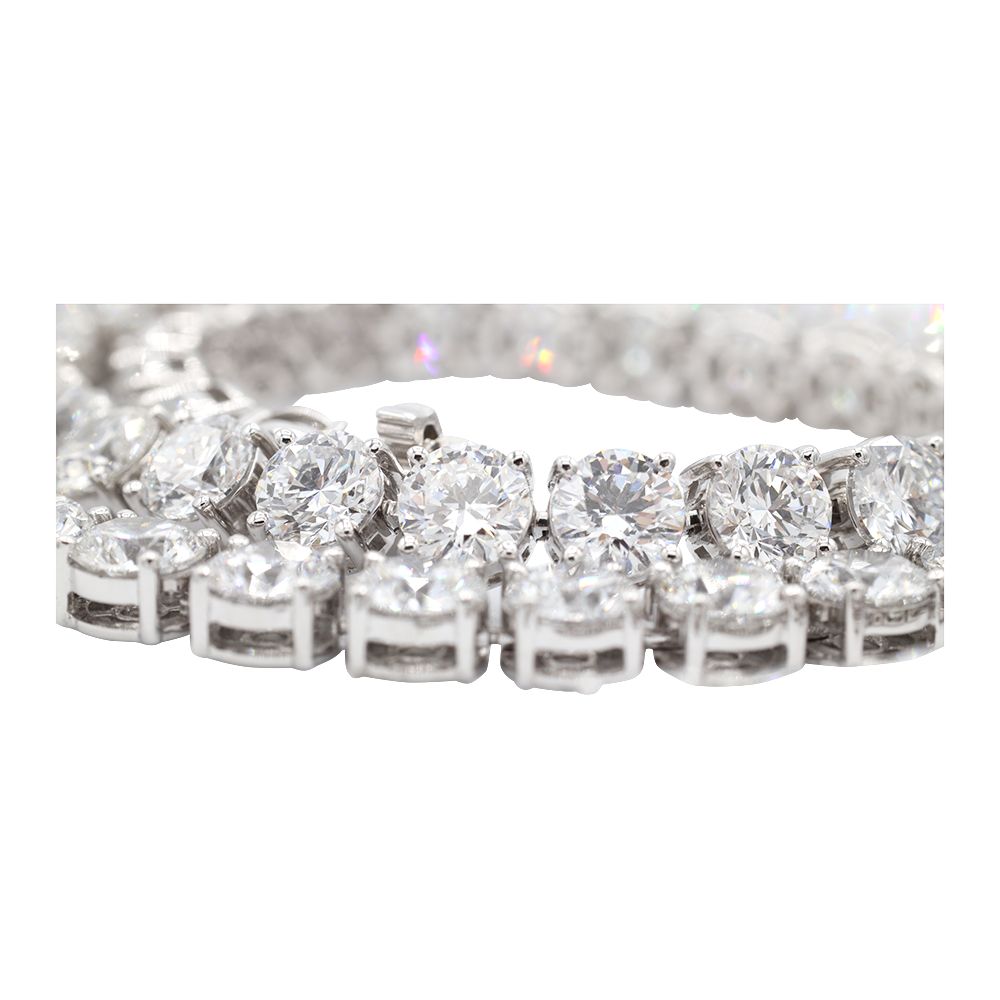 21121666 (2)-newline Diamond Tennis Necklace, White Gold - MIDNK60910