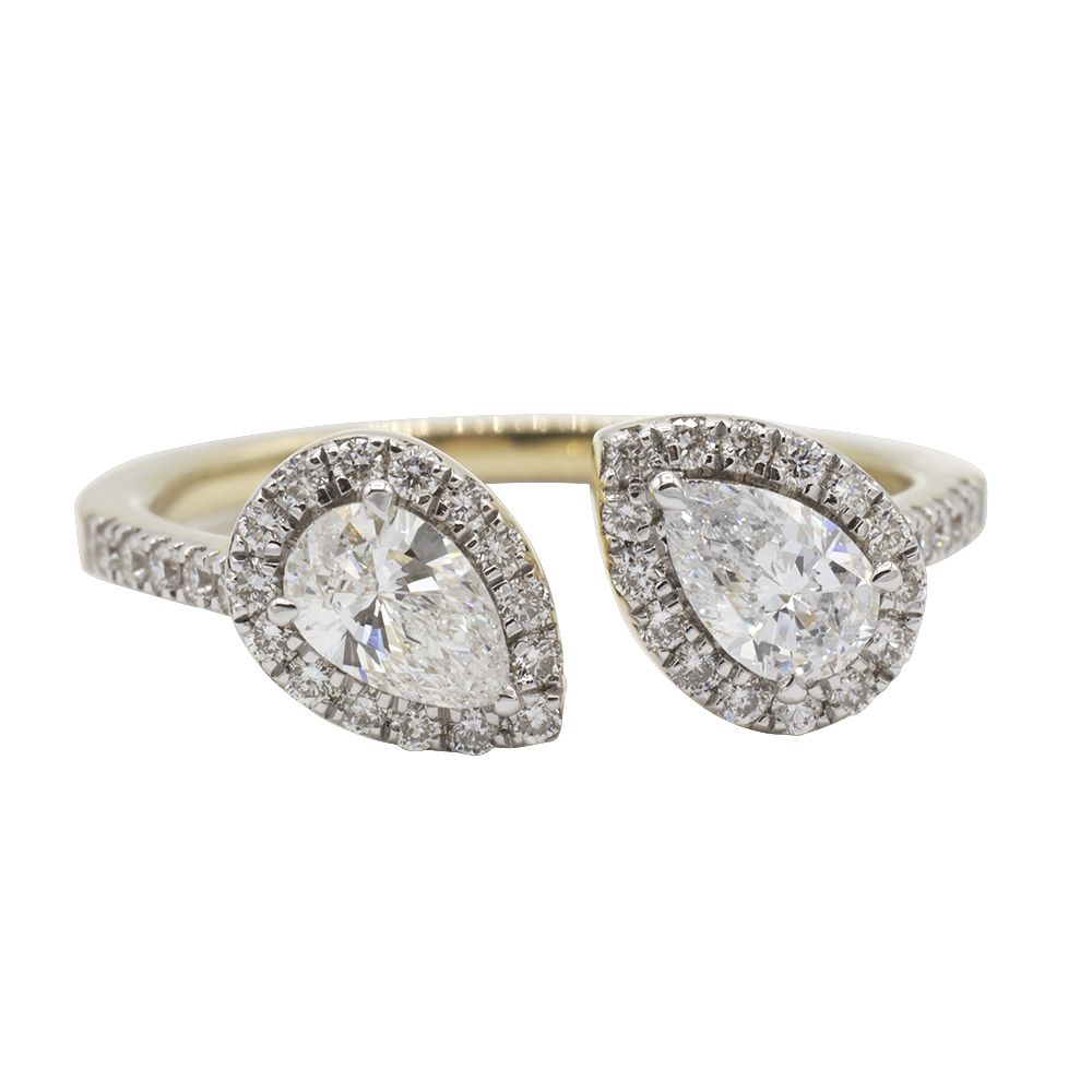 22015541 (2)-newline Diamond Fashion Ring, Yellow Gold - MIDLR60285