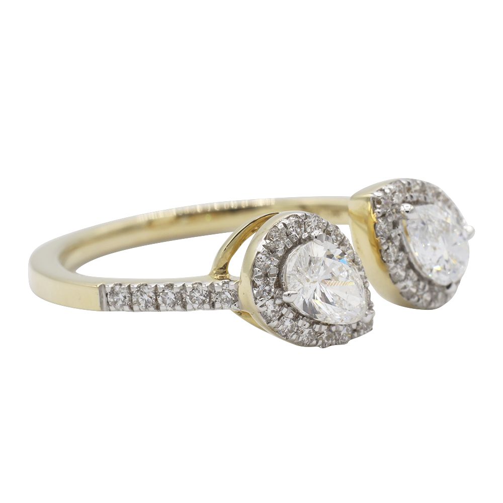 22015541 (3)-newline Diamond Fashion Ring, Yellow Gold - MIDLR60285