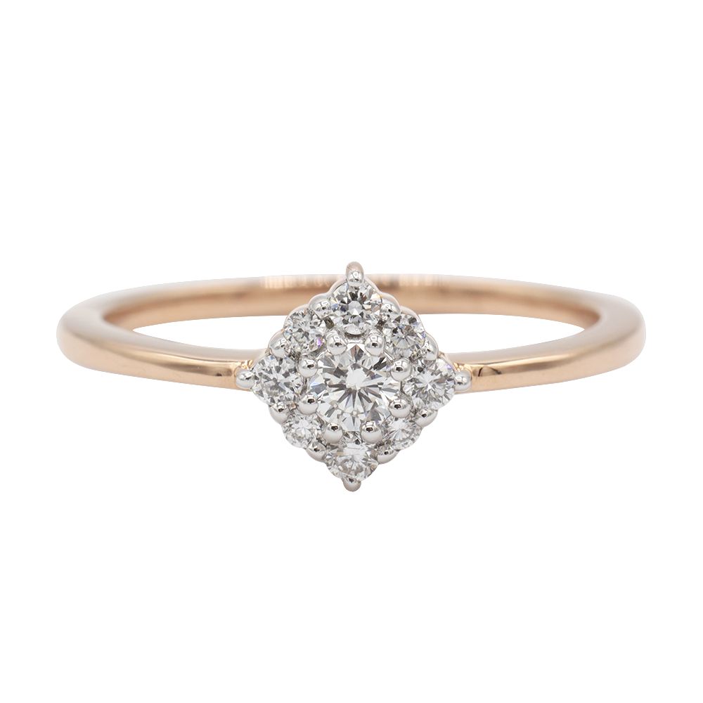 22015586 (2)-newline Diamond Fashion Ring, Rose Gold - MIDLR60395