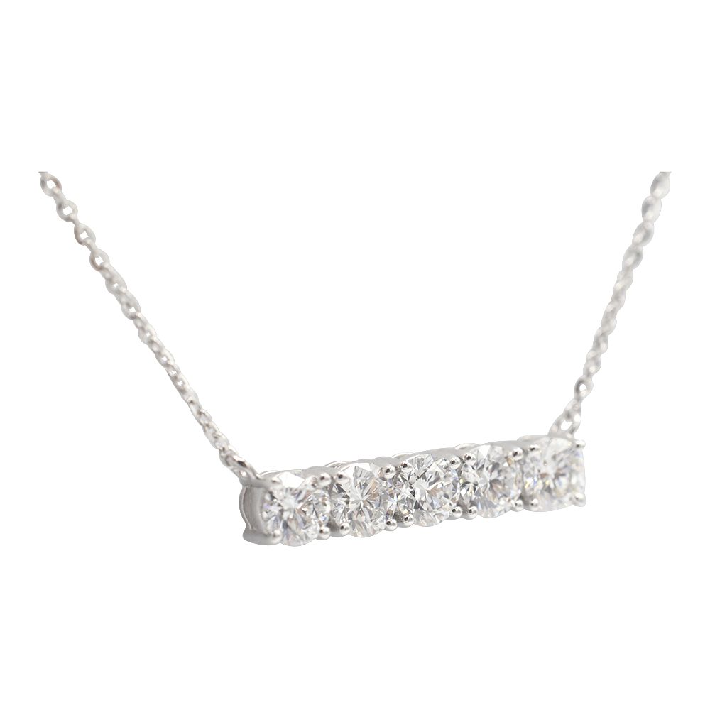 22016238 (3)-newline Diamond Fashion Necklace, White Gold - MIDPT60128-3