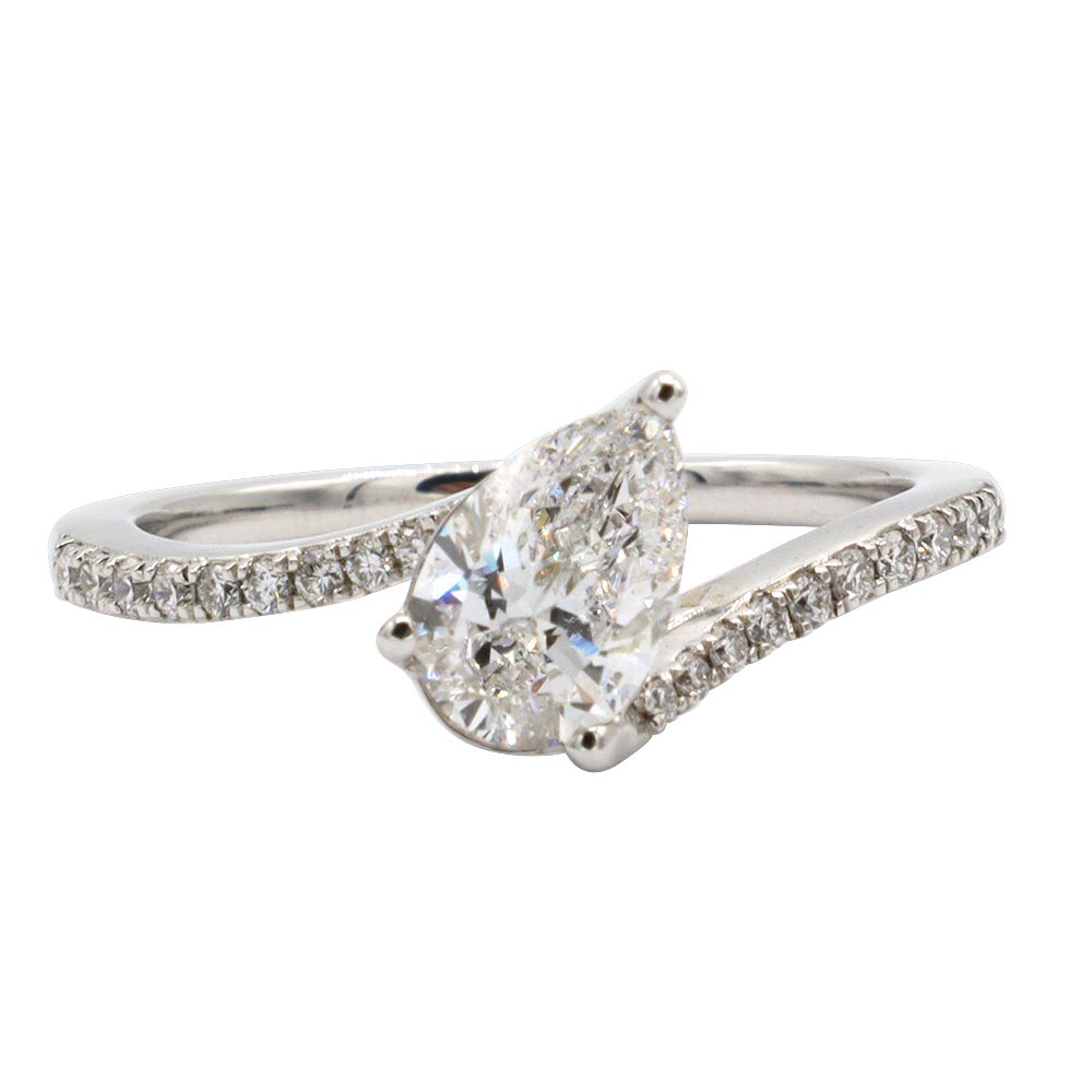 22016401 (2)-newline Tension Engagement Ring, White Gold - MIDLR70254